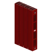 Биметаллический радиатор Rifar SUPReMO 500x4 секции, боковое подкл-е, бордо
