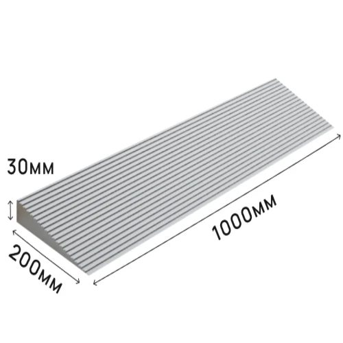 Пандус полимерный РУБЕЖ 30х200х1000 мм, серый