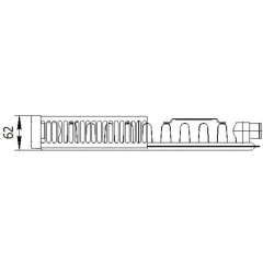 Стальной радиатор AXIS 11 Classic 1200x500, боковое подкл-е