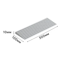 Пандус полимерный РУБЕЖ ГОСТ 10х100х300 мм, серый