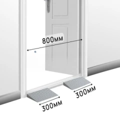 Пандус полимерный РУБЕЖ ГОСТ 10х100х300 мм, серый