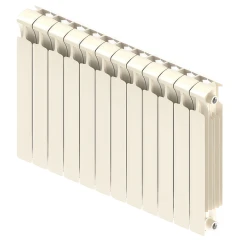 Биметаллический радиатор Rifar Monolit 500x12 секций, боковое подкл-е, айвори