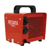 Тепловая электрическая пушка ТЭПК-2 (керамический нагревательный элемент) квадратный корпус Ресанта