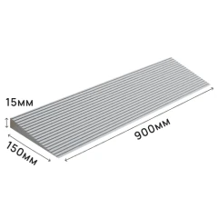 Пандус полимерный РУБЕЖ ГОСТ 15х150х900 мм, серый