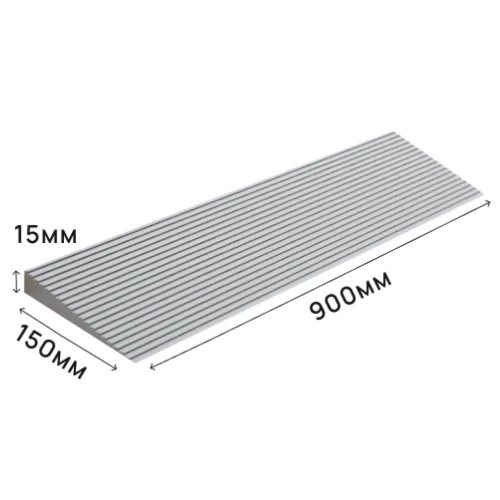 Пандус полимерный РУБЕЖ ГОСТ 15х150х900 мм, серый