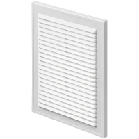 Решетка вентиляционная пластиковая в рамке без сетки 320x320 Премиум ABS, белый