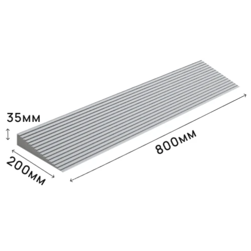 Пандус полимерный РУБЕЖ 35х200х800 мм, серый