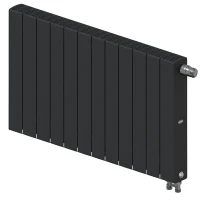 Биметаллический радиатор Rifar SUPReMO Ventil 500x12 секций, правое подкл-е, антрацит
