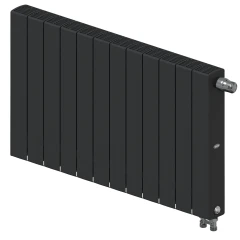 Биметаллический радиатор Rifar SUPReMO Ventil 500x12 секций, правое подкл-е, антрацит