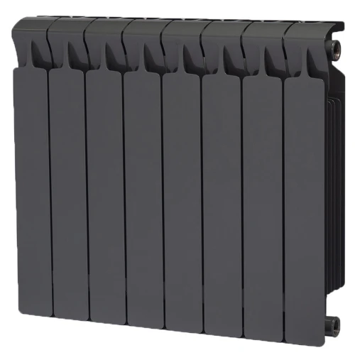 Биметаллический радиатор Rifar Monolit 500x8 секций, боковое подкл-е, антрацит