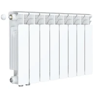 Биметаллический радиатор Rifar Base Ventil 350x8 секций, левое подкл-е