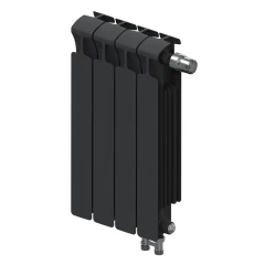 Биметаллический радиатор Rifar Monolit Ventil 500x4 секции, правое подкл-е, антрацит