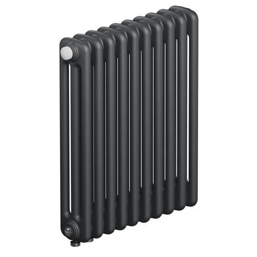 Трубчатый радиатор Rifar Tubog Ventil 3057 10 секций, нижнее подкл-е, титан