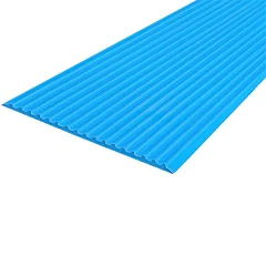 Противоскользящая тактильная направляющая полоса 80 мм, 25 м без клеевого слоя, голубой