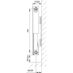 Стальной радиатор AXIS 11 Classic 900x500, боковое подкл-е