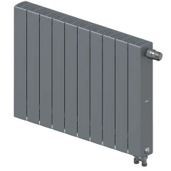 Биметаллический радиатор Rifar SUPReMO Ventil 500x10 секций, правое подкл-е, титан