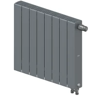Биметаллический радиатор Rifar SUPReMO Ventil 500x8 секций, правое подкл-е, титан
