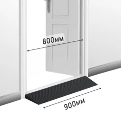 Пандус полимерный РУБЕЖ ГОСТ 10х100х900 мм, чёрный