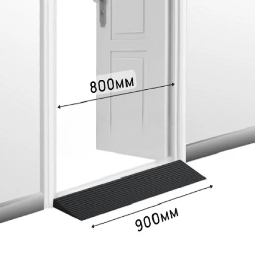 Пандус полимерный РУБЕЖ ГОСТ 10х100х900 мм, чёрный
