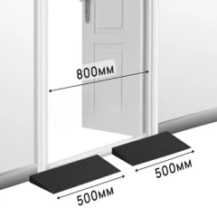 Пандус полимерный РУБЕЖ ГОСТ 15х150х500 мм, чёрный