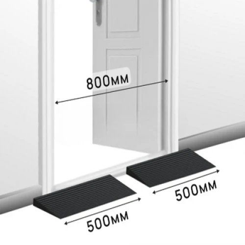 Пандус полимерный РУБЕЖ ГОСТ 15х150х500 мм, чёрный