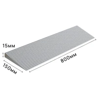 Пандус полимерный РУБЕЖ ГОСТ 15х150х800 мм, серый