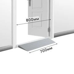 Пандус полимерный РУБЕЖ 25х150х700 мм, серый