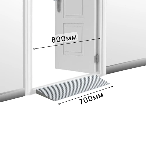 Пандус полимерный РУБЕЖ 25х150х700 мм, серый
