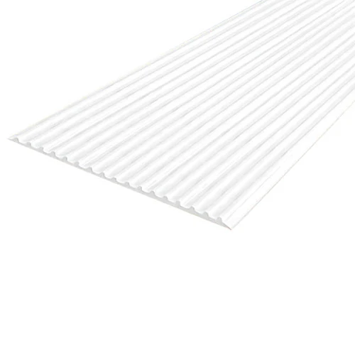 Противоскользящая тактильная направляющая полоса 80 мм, 25 м без клеевого слоя, белый