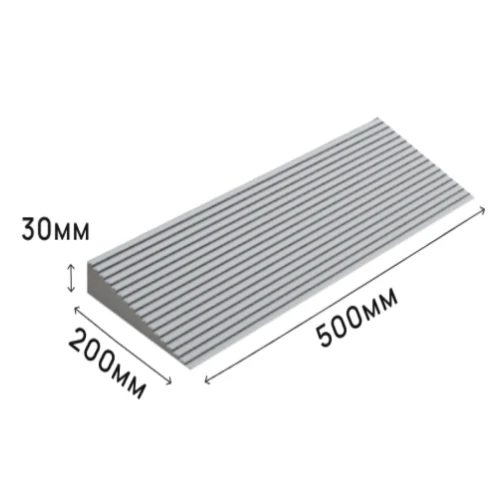 Пандус полимерный РУБЕЖ 30х200х500 мм, серый
