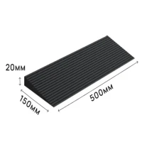 Пандус полимерный РУБЕЖ 20х150х500 мм, чёрный