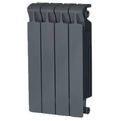 Биметаллический радиатор Rifar Monolit 500x4 секции, боковое подкл-е, антрацит