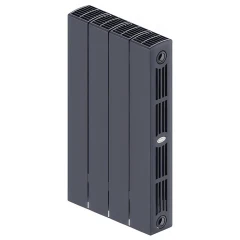 Биметаллический радиатор Rifar SUPReMO 500x4 секции, боковое подкл-е, титан