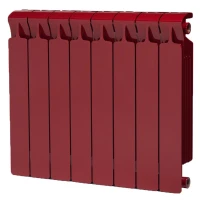 Биметаллический радиатор Rifar Monolit 500x8 секций, боковое подкл-е, бордо