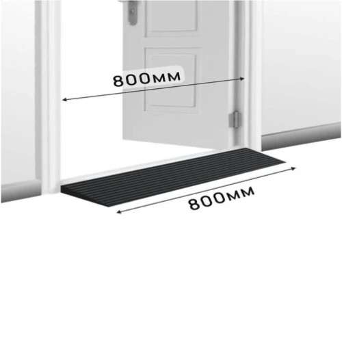 Пандус полимерный РУБЕЖ 30х200х800 мм, чёрный