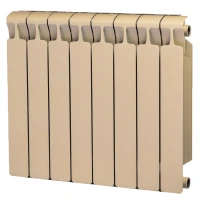 Биметаллический радиатор Rifar Monolit 500x8 секций, боковое подкл-е, айвори