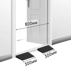 Пандус полимерный РУБЕЖ ГОСТ 15х150х300 мм, чёрный