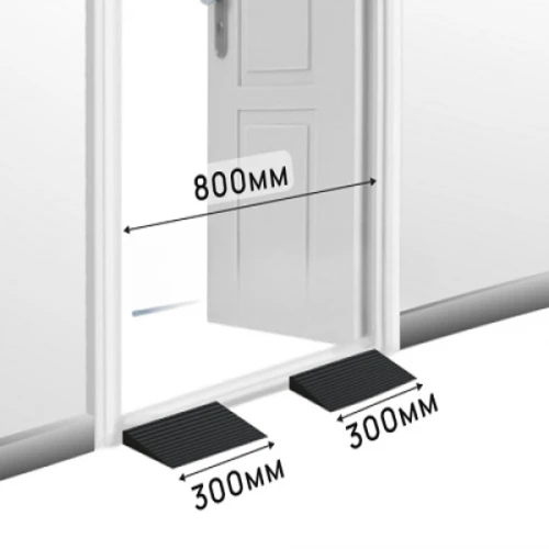 Пандус полимерный РУБЕЖ ГОСТ 15х150х300 мм, чёрный