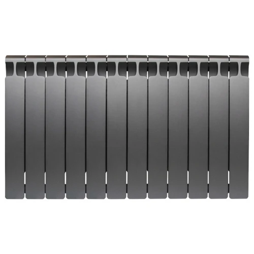 Биметаллический радиатор Rifar Monolit 500x12 секций, боковое подкл-е, титан