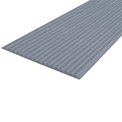 Противоскользящая тактильная направляющая полоса 80 мм, 10 м без клеевого слоя, серый