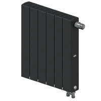 Биметаллический радиатор Rifar SUPReMO Ventil 500x6 секций, правое подкл-е, антрацит
