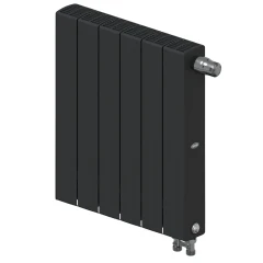 Биметаллический радиатор Rifar SUPReMO Ventil 500x6 секций, правое подкл-е, антрацит