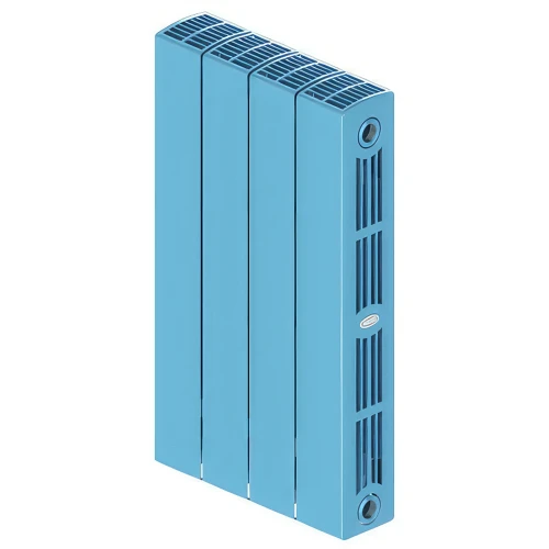 Биметаллический радиатор Rifar SUPReMO 500x4 секции, боковое подкл-е, сапфир
