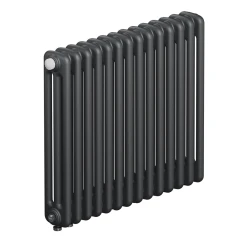 Трубчатый радиатор Rifar Tubog Ventil 3057 14 секций, нижнее подкл-е, титан