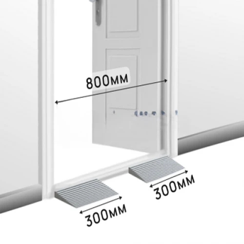 Пандус полимерный РУБЕЖ ГОСТ 15х150х300 мм, серый