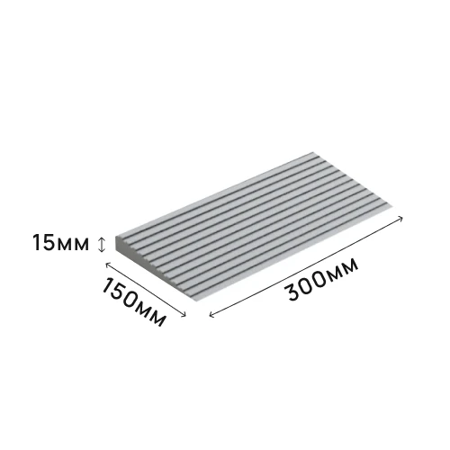 Пандус полимерный РУБЕЖ ГОСТ 15х150х300 мм, серый