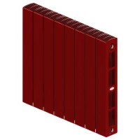 Биметаллический радиатор Rifar SUPReMO 500x8 секций, боковое подкл-е, бордо