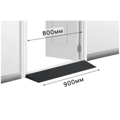 Пандус полимерный РУБЕЖ 20х150х900 мм, чёрный