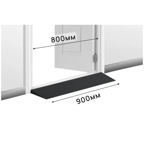 Пандус полимерный РУБЕЖ 20х150х900 мм, чёрный