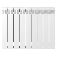 Биметаллический радиатор Rifar Monolit 500x9 секций, боковое подкл-е, белый